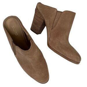 Like New Michael Kors Leather Heeled Mules